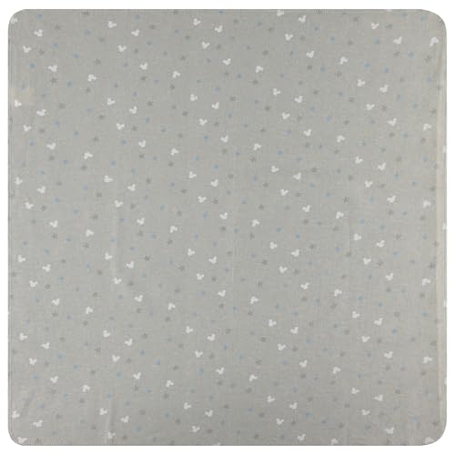 Disney Baby 4-Pack Receiving Blankets — 100% Cotton Flannel, 28" x 28" — Available in Mickey, Minnie, Pooh, Stitch or Angel — Soft Swaddle, Burp & Stroller Blankets — Gift-Ready with Ribbon Bow - color: Mickey Mouse Sleepy Sky