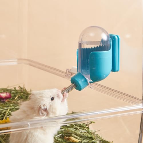 Hamster Water Bottle with Magnetic Holder, 3.4 oz Water Dispenser for Syrian Dwarf Hamster Mouse Rat Degu - size: Magnetic