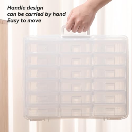 Plastic Storage Box with 18 Small Boxes Large Storage Box (18 Pack-Clear) | Multifunctional Design,Stackable,See Through,Versatile Organization,Space-Saving,Durable,Dust Protection,Clear - color: 18 Pack Small -Clear