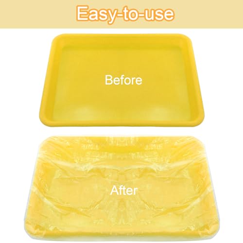 40 Pcs Disposable Small Animal Cage Liners Elastic Plastic Toilet Film | Toilet Pad Paper, Rabbit Hamster Toilet Film Cover, Pet Dust Cover, Cage Liners for Small Animals, Hamster Tray Liner
