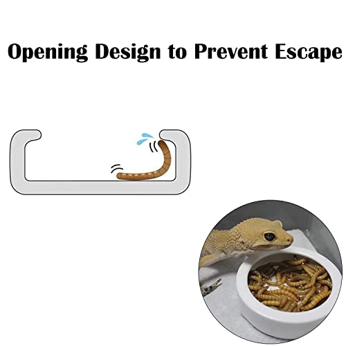 3 Pcs Reptile Food Bowl, Ceramic Water Feeder Bowl for Lizard Anoles Bearded Dragons Crested Gecko Hermit Crabs Triangular | Mini Reptile Feeder Reptile Food Bowls Bearded Dragon Bowl
