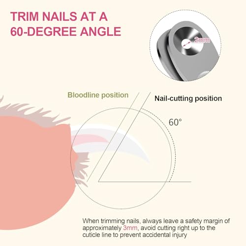 Cat Nail Clipper with Circular Cut Hole, Avoiding Excessive Cutting, Suitable for Beginners. It Can Also be Used for Small Animals Such as Birds, Hamsters, Guinea Pigs, Etc. (Magenta) - color: Magenta