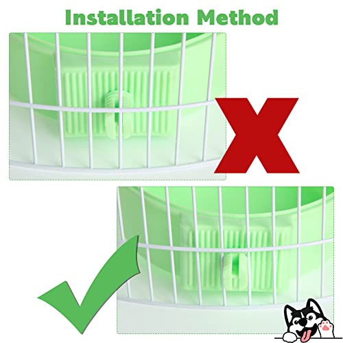 12 Pieces Crate Dog Food Bowls, Removable Stainless Steel Hanging Puppy Kennel Water Bowl Pet Cage Water Feeder Coop Cup for Rabbit, Ferret, Cat, Birds, Rats, Guinea Pigs