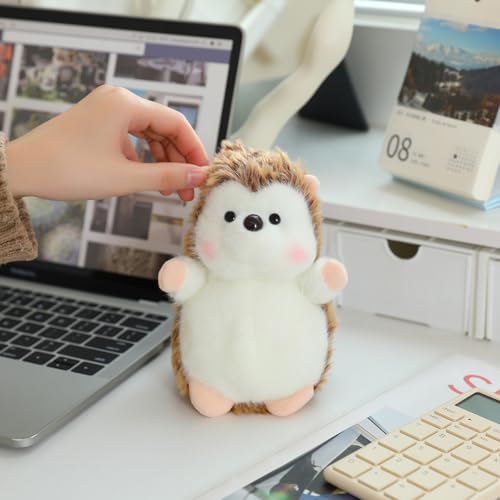PEACH CAT Hedgehog Stuffed Animal Cute Plushies Small Plush Toys Gifts for Kids (Squeaky) - style: Hedgehog