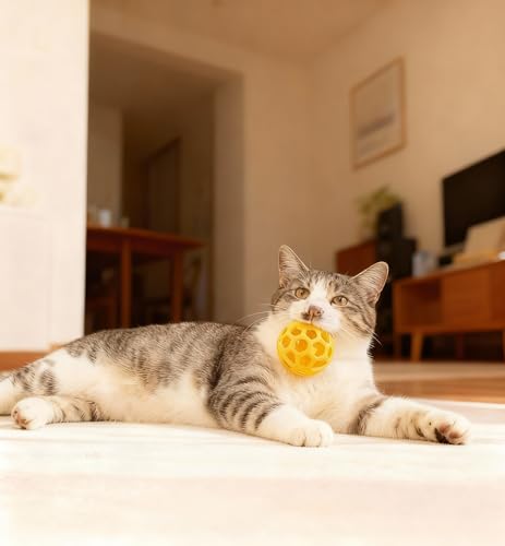 2PCS pet Bell Ball Toy,Suitable for Dogs, Cats, and Other Animals. Safe and Durable, bite-Resistant Design, Interactive Toy, Promotes Activity, an Essential Daily Plaything for Pets. - color: Orange