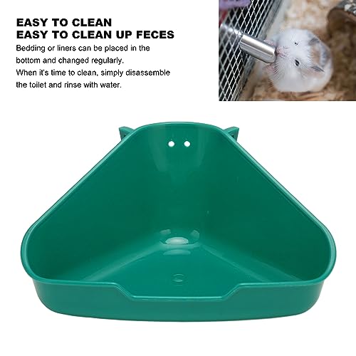 Fockety Corner Litter Pan for Ferrets, Rabbits, Rats, Guinea Pigs and Other Small Animals, Splash Proof Triangle Potty Trainer Corner Litter Bedding Box for Baby Rabbit, Chinchillas (S
