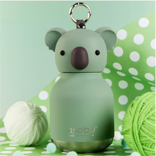 asobu Mini Bestie Water Bottle, Cute Collectible Character, Stainless Steel | 6.7 oz, Leak Proof Seal, Spill Resistant, BPA Free Materials, Dishwasher Safe, Reusable Straw Included, Great Gift Idea - color: MINI FINN THE KOALA