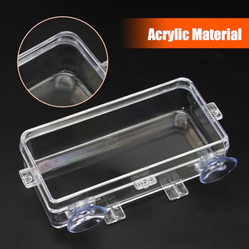 Reptile Suction Cup Feeder 2 Pack, Anti-Escape Food Bowl | for Gecko Lizard Iguana Chameleon Spider Frog Snake, Wall Mount Strong Suction Feeding Dish (White, M) - color: White, size: M