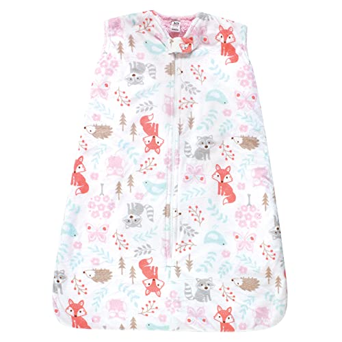 Hudson Baby Unisex Baby Mink with Sherpa Inner Sleeping Bag, Sack, Blanket, Girl Woodland, 12-18 Months - color: Girl Woodland, size: 12-18 Months