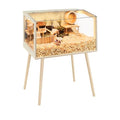 PROLEE Hamster Cage with Legs, Guinea Pig Cages Chew Proof, Hamster House, Hamster Cages and Habitats with Lockable Design, Small Animal Cage, 24" L x 16" W x 40" H - size: 24.0"L x 16.0"W x 40.0"H