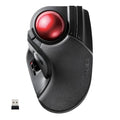 ELECOM HUGE Trackball, 2.4GHz Wireless USB, Index Finger Control, Customizable 8-Button, Large Soft Palm Rest, 52mm Ball, Windows PC Mac (M-HT1DRBK)