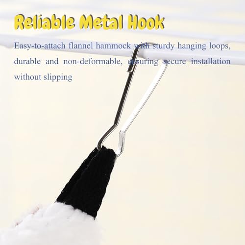 Bird Hammock, Flannel Bird Bed for Cage, Warm Hamster Hammock Tent for Parrots, Small Animals, Sugar Gliders, Fancy Rats, Guinea Pigs (Geometric), 6.69" x 5.91"