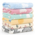 Guinea Pig Blankets 6 Pack, Soft Fleece Small Animal Cage Liners | Washable Pet Bedding Mat & Cozy Cuddle Pads for Rabbit, Hamster, Chinchilla, Hedgehog, Guinea Pig (16x24in) - color: 6 Pack, size: 16"*24"