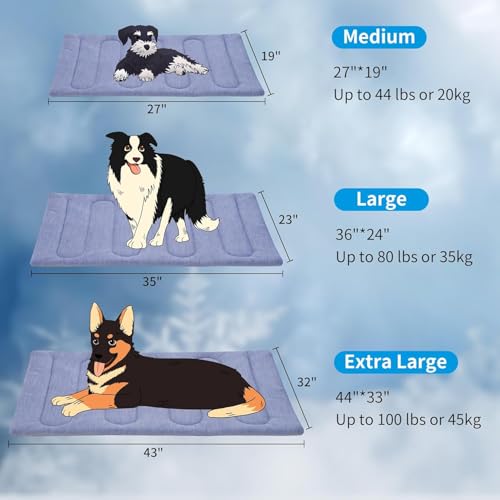 Cooling Mat for Large Dogs - Double-Sided Waterproof & Cool, Q-MAX>0.47, Portable Dog Cooling Mat for Summer. (L - 35.5''x23.6'') - size: L (35.5''x23.6'')