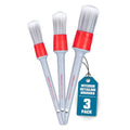 Chemical Guys, All in the Details Interior Detailing Brush Set, 3-Piece | Three soft, durable brushes reach vents, consoles, buttons and trim to lift dust and grime from tight spots - style: Interior Brushes