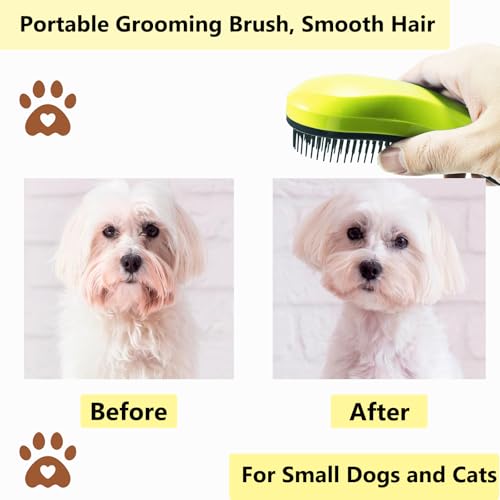 Puppy Brush, Soft Dog Brush for Grooming, Puppy Hair Remover Brush Comb, Grooming Tool for Poodles, Teddy, Yorkies, Maltese, Shih Tzu, Chihuahua, Yellow - color: Yellow