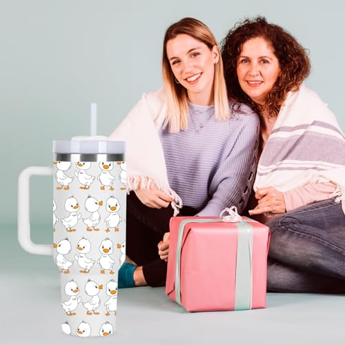 momocici 40oz Ducks Tumbler with Handle Gifts for Women.Duck Lover Cups Tumbler Gifts for Women.40 oz Birthday Christmas Duck Cup Tumblers for Ducks Lover. - style: Duck
