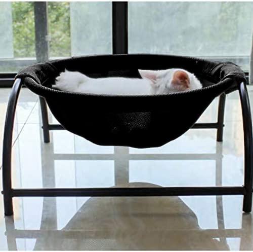 Cat Bed Dedicated Replacement Net Cover Soft Breathable (Black) | Cat Supplies Pet Supplies Whole Wash Stable & Breathable Easy Assembly Indoors Outdoors, 16.9 in x 16.9 in x 9.5 in - color: Black, size: 16.9"L x 16.9"W (Cloth Cover Replacement)