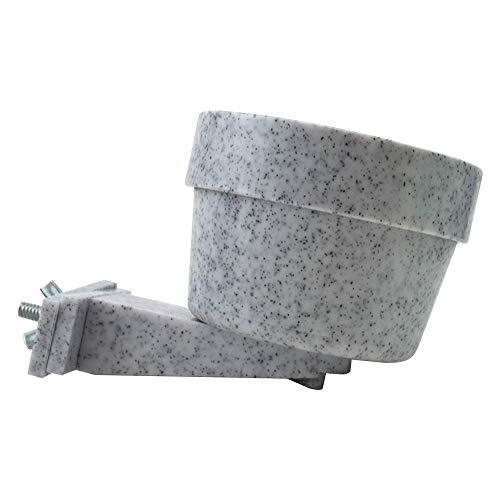 Lixit® Kennel Cage Food or Water Bowl - Non Spill Hanging Removable Dog Crate Bowls - Carrier Water Food Bowl for Dogs or Cats - Attaches to Cage for Convenient Feeding and Drinking (Gray, 10 Ounce) - size: 10oz (Pack of 1)