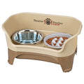 Neater Feeder Express Mess Proof Dog Bowls Elevated for Medium and Large Breed – Made in USA – No Spill Raised Slow Feeder Elevated Dog Bowl Stand, Slow Feed Food and Water Bowl Set, Cappuccino - color: Cappuccino, size: Medium to Large w/ 9 Peak Slow Fee