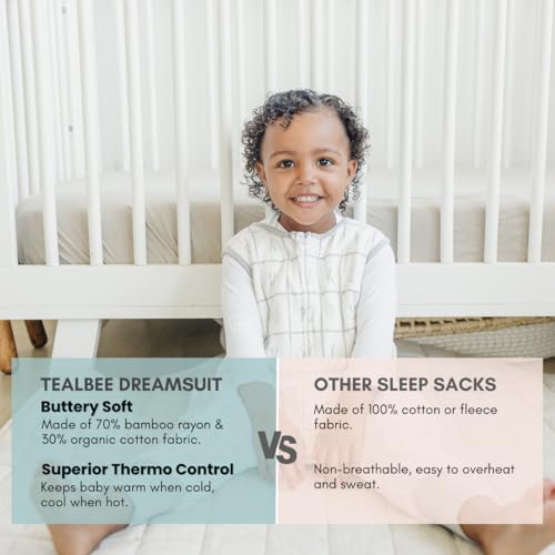 Dreamsuit Walker Toddler Sleep Sack with Feet and Legs, 3T-4T | 70% Rayon Made from Bamboo, 30% Organic Cotton, 0.8 TOG Summer, 2-Way Zipper, Buttery Soft Wearable Blanket, Cactus - color: (1.2 Tog) Alphabet, size: 3-4T