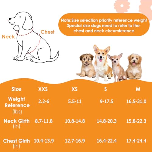Lukovee Puppy Harness and Leash Set, No Pull, Lightweight Step in Vest | Adjustable, Soft Suede Vest, Easy Put on and off Pet Harness with Snap Buckle & 51in Leash for Small Medium Dogs (Flower,XXS) - color: Flower, size: XX-Small ( 2.2-6lb )