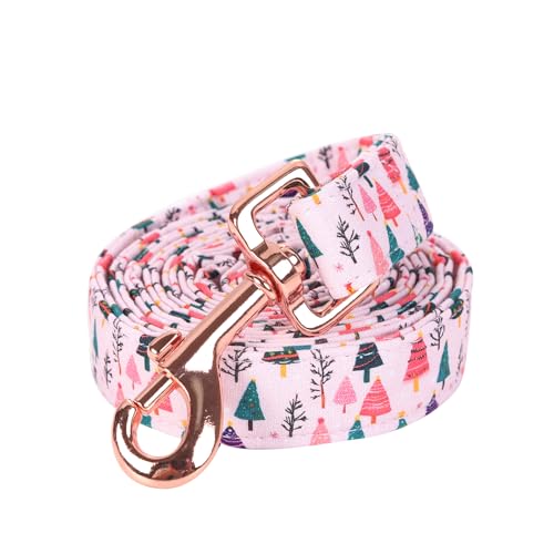 Dog Leash, Christmas Dogs Leashs Pink Christmas Tree Print Adjustable Dog Leash for X-Small Boys and Girls Dogs - color: Christmas Tree, size: X-Small (Pack of 1)