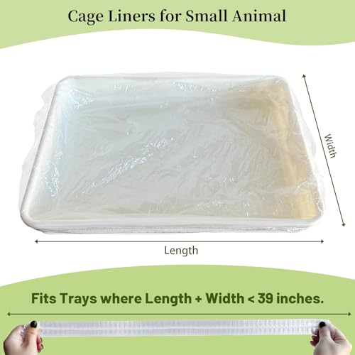 Disposable 50 pcs Small Animal Cage Liners | Rabbit Tray Film Liner Bunny Litter Pan Bags Guinea Pig Cage Toilet Plastic Film for Bird Hamster Chinchilla Hedgehog