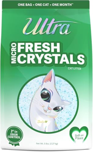 Ultra by Cat's Pride Fresh Scent Micro Crystals, Soft on Paws Litter, 5lb