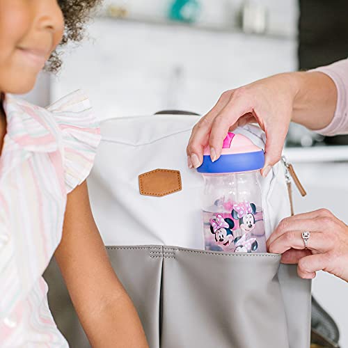 The First Years Disney Minnie Mouse Sip & See Kids Water Bottle - Water Bottle for Toddlers - Spill Proof Toddler Cup - 12 Oz - style: Minnie Mouse