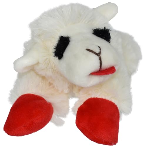 Multipet Lamb Chop Dog Plush Toy-Squeaky Toy for All Dogs - Extra Soft Plush - Stuffed Animal Dog Toy for Cuddling & Playing - Cute Pet-Toy (6", Cream) (Pack of 2) - size: 6" (Pack of 2), style: White