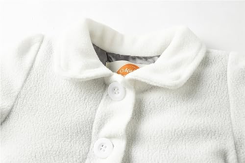 Mud Kingdom Little Girl Fleece Jacket Coat - color: White, size: 18 Months