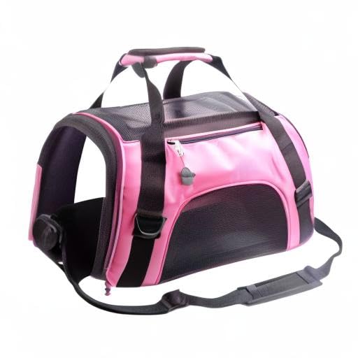 ZaneSun Cat Carrier,Soft-Sided Pet Travel Carrier for Cats,Dogs Puppy Comfort Portable Foldable Pet Bag Airline Approved (LightPink) - color: LightPink