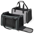 YUDODO 2 Packs 25 lbs Soft Sided Pet Carrier for Large Cat & Small Dog | Airline Approved, Lightproof Breathable Design, Side Pockets, Durable Mesh, Foldable and Portable, Grey+Grey green - color: 2 Pack(Grey*1+Grey green*1)