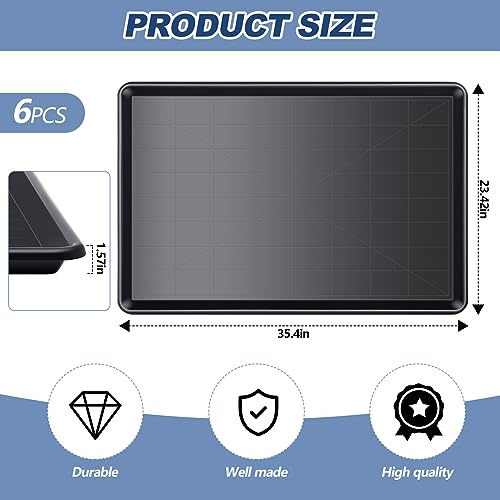 Mifoci 6 Pcs 35 x 23.6 Inch Replacement Tray for Large Dog Plastic Dog Crate Pan Crate Bottom Liner Trays Chicken Poop Tray