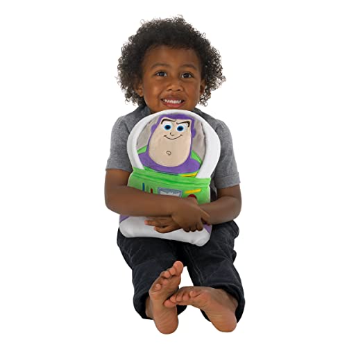 NoJo Disney Toy Story It's Play Time White, Green, and Purple, Buzz Lightyear Shaped Toddler Blanket - color: Toy Story - Buzz Lightyear Shaped