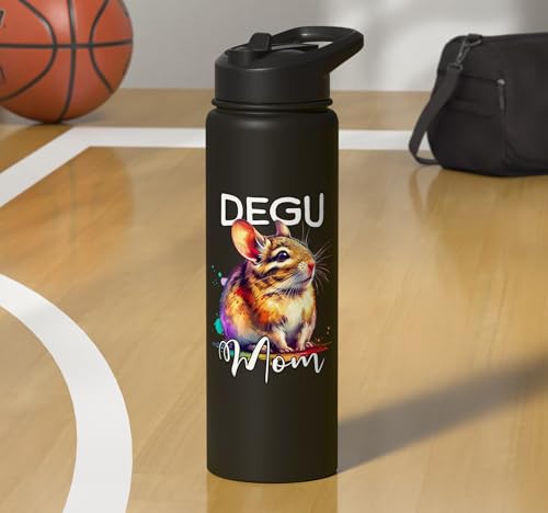 Degu Mom Degu Stainless Steel Insulated Water Bottle - color: Black