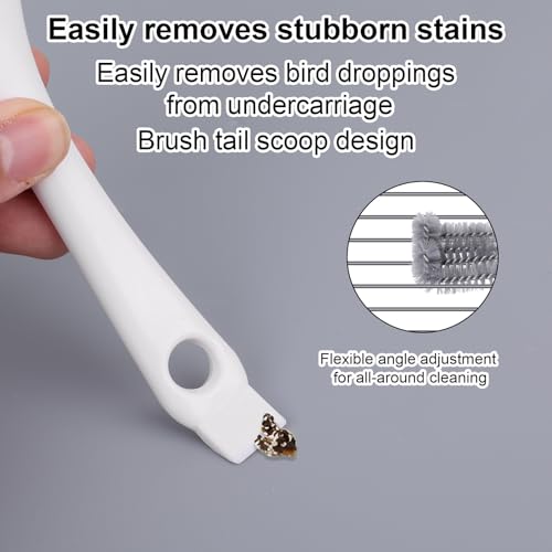 Bird Cage Cleaning Brush with Long Handle, Bird Cage Cleaner Durable Droppings Remover Tool Accessories for Pet Parrot Perches