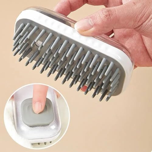 Pet Grooming Bath Massage Brush with Soap and Shampoo Dispenser Soft Silicone Bristle for Long Short Haired Dogs Cats Shower(Pink) - color: Pink
