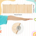 Geelin Chinchilla Running Wheel Fence, Chinchilla Natural Birch Wood Flexible Platform Toy, Climbing Toys for Guinea Pig Rabbit Hamsters Gerbils Rat and Other Small Animals Cage Accessories