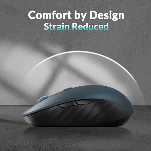 Keychron BM25 Silent Quiet-Click Mouse, Ergonomic Rechargeable Mice with Tri-Mode, 2.4G/Bluetooth 5.2/Wired, 1000Hz Polling Rate, Adjustable DPI, Programmable for Mac, Windows, Linux - Space Gray - color: Gray
