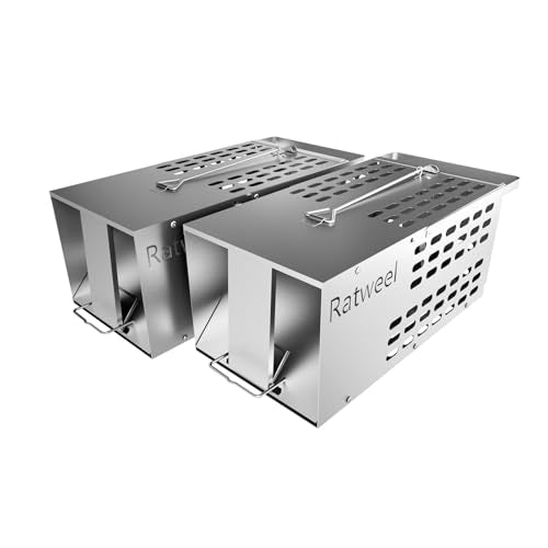 Humane Rat Trap Live Mouse Trap Indoor Catch and Release Animal Cage Multi Large Bait (2 Pack) - size: 2 Pack
