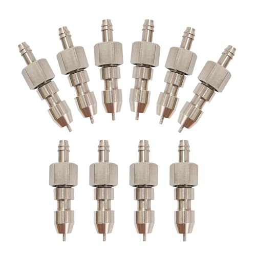 10Pcs Stainless Steel Rabbit Nipples Water Dispenser for Cage - color: metal