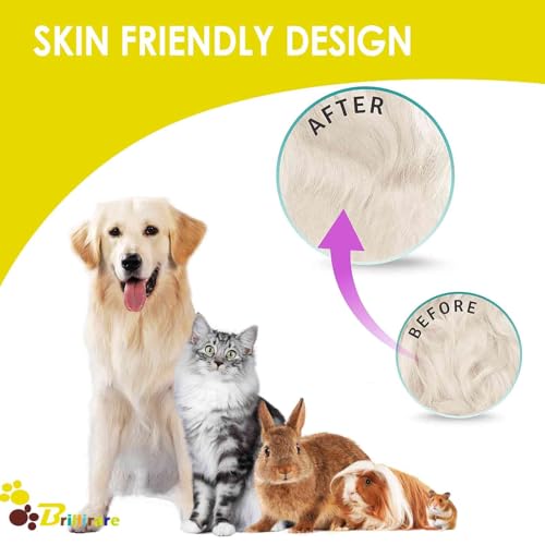 3 Pack Dog Grooming Comb, Flea Lice Pet Combs, Stainless Steel Cat Combs with Rounded Teeth, Double Sided Professional Tear Stain Remover, Dematting Tool for Small Medium Large Pets