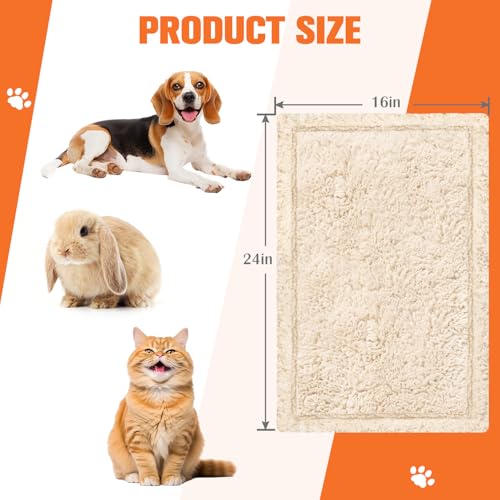 2 Pack Cat Blanket for Small Dogs Puppy Cat Kitten, 16" x 24" | Soft Warm Sherpa Fleece Cat Blanket Washable, Grey/Beige