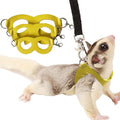 Meow&Woof 3 Pack Sugar Glider Harness and Leash Set Small Animal Training Walking Vest for Squirrel Hamster Rat Yellow - color: Yellow