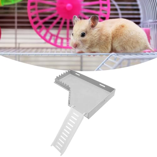 Asixxsix Hamster, Injection Plastic Climbing Ladder Toy for Squirrel Guinea Pig Gerbil, Multipurpose Hamster Ladder for Small Animals, Increase Activity Space (L Shape)