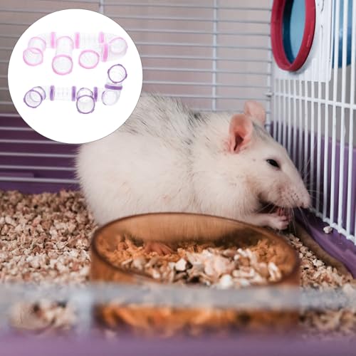Kisangel 16Pcs Hamster Tunnel Tubes DIY Transparent Connector Pipes for Hamster Cage External Tracks Small Animal Toys 5.89X2.36X2.36In
