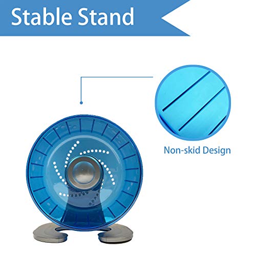 Hamster Exercise Wheel, Silent Spinner Hamster Running Wheels, Diameter 6.7 inch, Blue - color: Blue, size: 6.7 Inch
