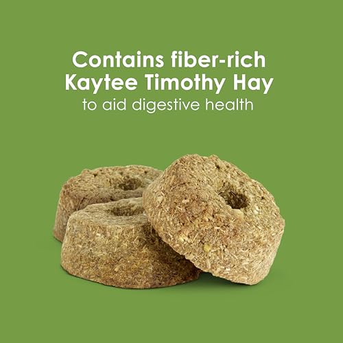 Kaytee Timothy Biscuits Baked Treat for Pet Guinea Pigs, Rabbits & Other Small Animals, Apple, 4 oz